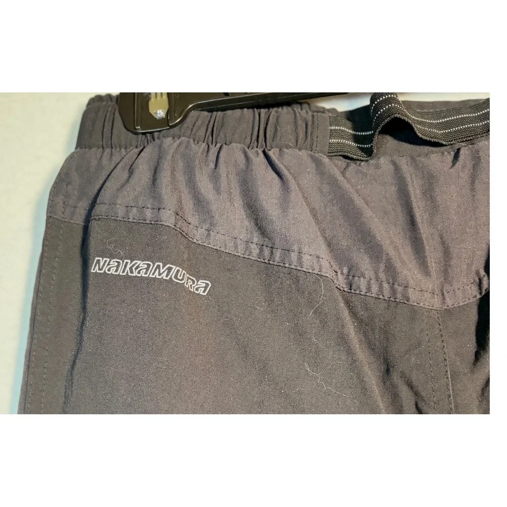 Nakamura Biking Shorts Mens Small Black Excellent Dry-Plus Belted Athletic